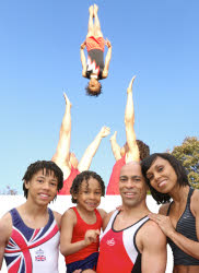 Guinness world record hlding acrobats with Olympic themed entertainment