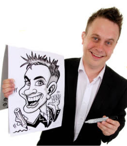 Rich Russell caricaturist from aurorascarnival.co.uk