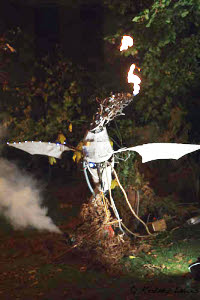 Fire breathing robotic dragon
