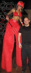 Halloween Devil Stiltwalker from circusperformers.co.uk and aurorascarnival.co.uk