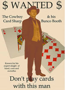 Bunco Booth card sharp