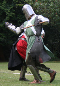 medieval fighting knights