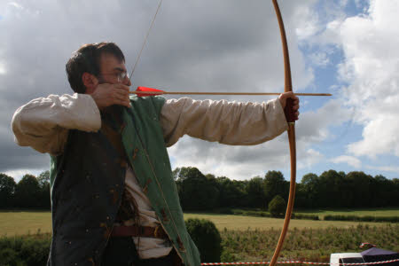 Medieval archery display