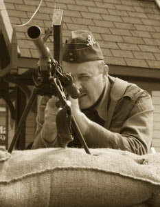 1940's soldier re-enactor