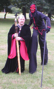 Merlin with "friend" at a Lord of the Rings themed wedding