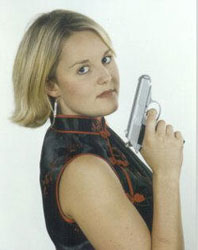 Gwen Oakden, vocalist - James Bond tribute band.