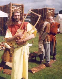 Playing the Roman Lyre.