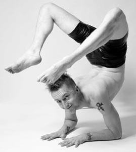 Rubber Ritchie scorpion position. Photo coyright Roy Shakespeare.