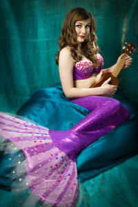 ukelele playing mermaid