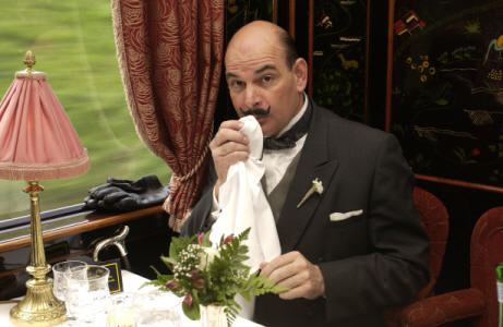 Hercule Poirot on the Orient Express