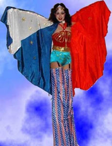 Wonder Woman Stilt character