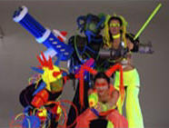Jentheroo & friends stand out in the night club.