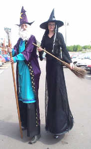 Kris with his partner Vanity as wizard and witch launching the Harry Potter video at Big W in Newark.
