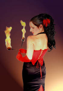 Miss Trixsta fire performer