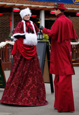 Dickensian stiltwalkers