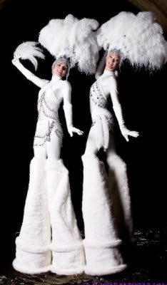Rio stiltwalkers carnival costumes