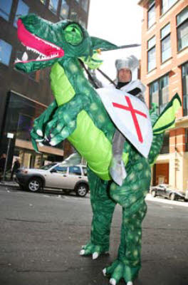 George and Dragon stiltwalker