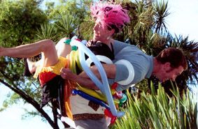 Kitty Candle's Balloon Escapology �:Nelson Mail Ltd. New Zealand.