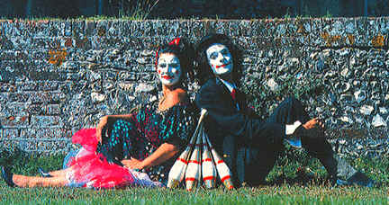 Ian & Lynn in full costume and face paint.