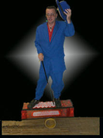 Mini Mansell looking debonair on his rola bola.