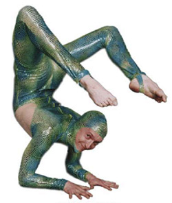 Rubber Ritchie, lizard contortionist