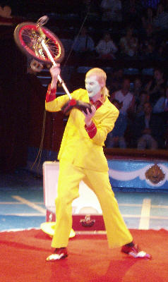 Pete with unicycle