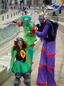 The Human Creatures stiltwalkers