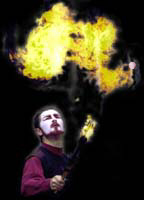 Edinburgh Performers - fire breathing