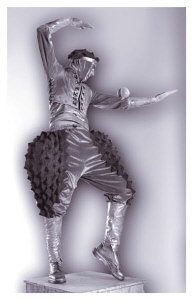 Human Statue and contact juggler