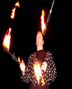 Steve Pike, fire juggler