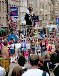 Frank Dapper two devil sticks in Edinburgh