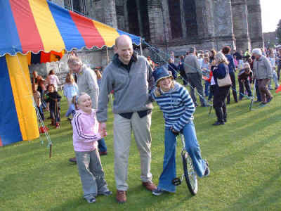 Learn to ride a unicycle in the circus workshop