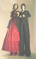 Rob Fiery stiltwalking couple