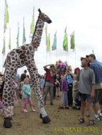 Rob Fiery stiltwalking giraffe