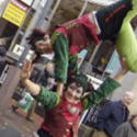 Acrobatic elves from circusperformers.co.uk and Auroras Carnival