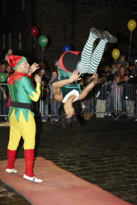 Acro elves from circusperformers.co.uk and aurorascarnival.co.uk