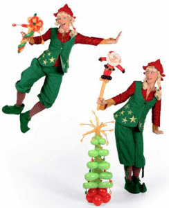 Balloon Modeling elves from circusperformers.co.uk and aurorascarnival.co.uk