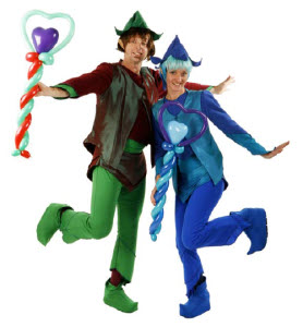 Balloon Modelling Pixies from circusperformers.co.uk and aurorascarnival.co.uk