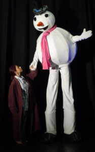 Snowman on Stilts from circusperformers.co.uk and aurorascarnival.co.uk