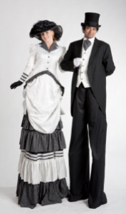 Victorian Stiltwalkers from circusperformers.co.uk and aurorascarnival.co.uk
