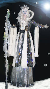 Snow Queen Christmas performer from circusperformers.co.uk and aurorascarnival.co.uk